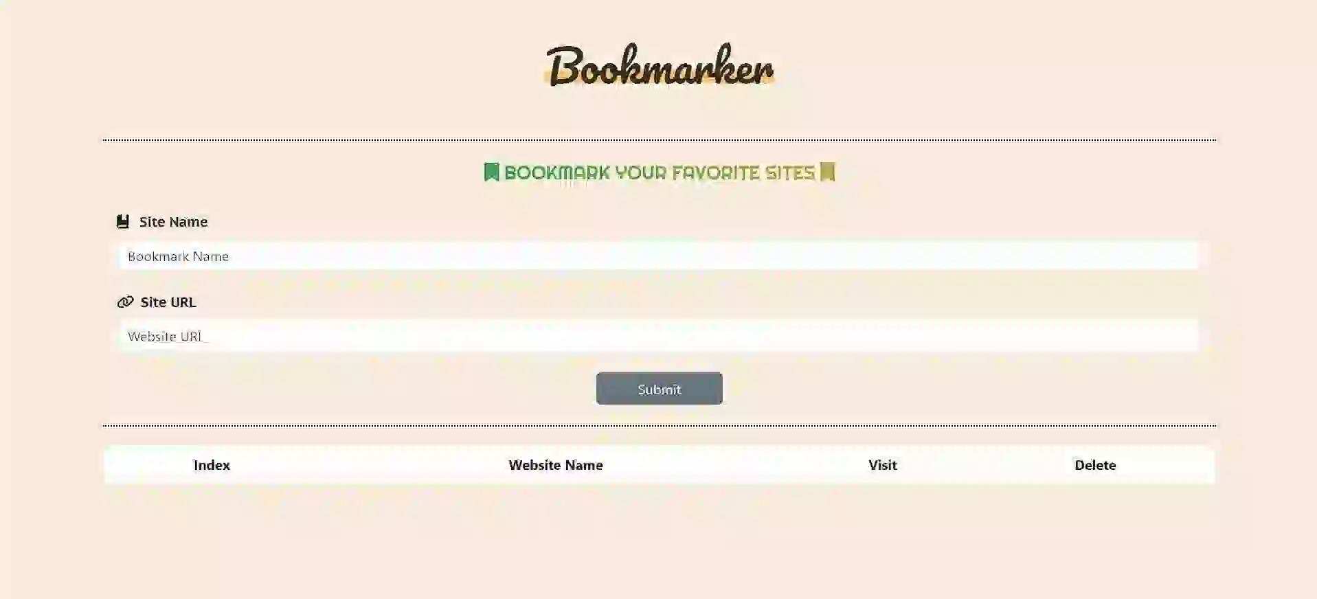 Screenshot of Bookmark